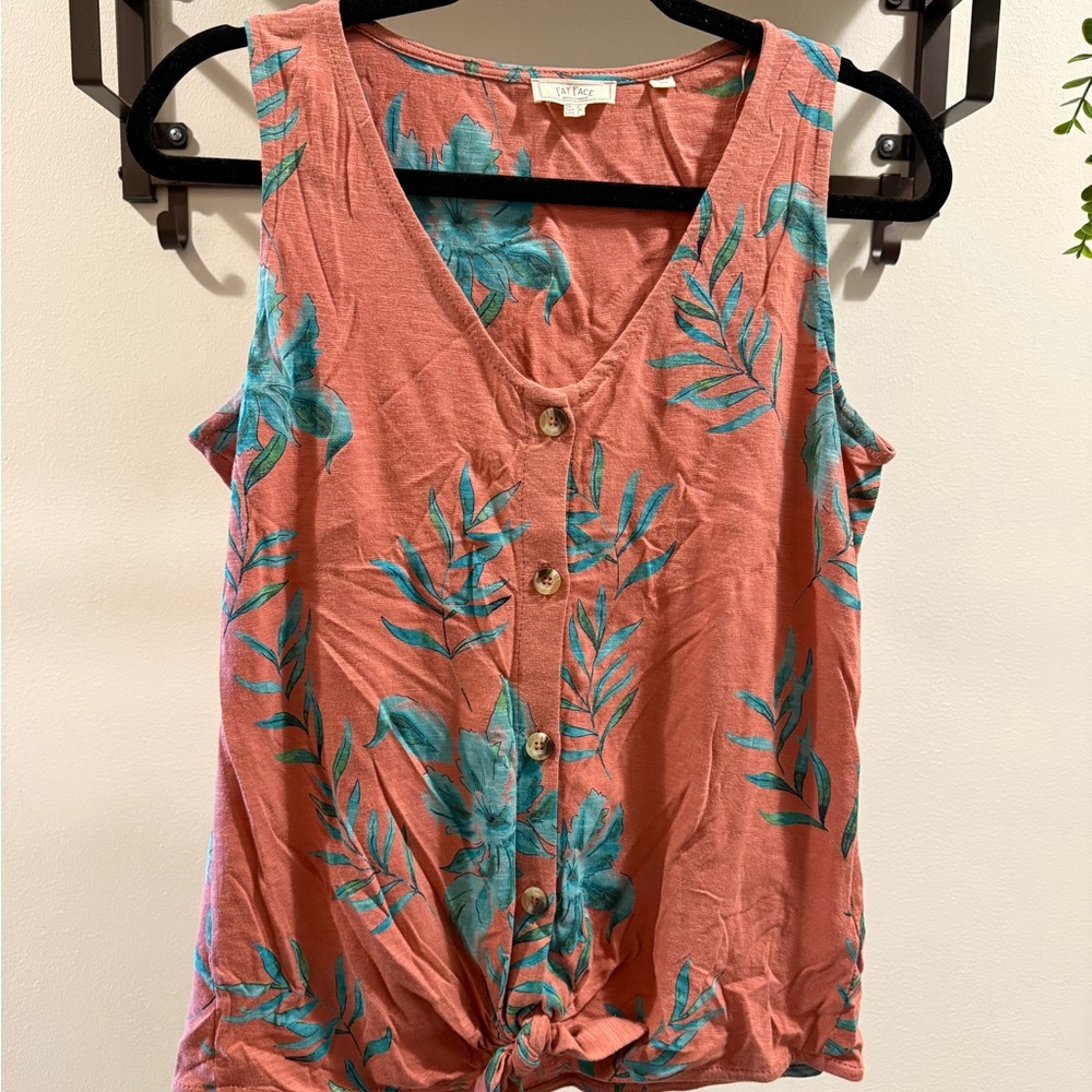Women’s Fat Face Tie Front Tank Top